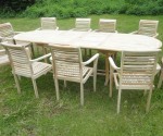 New Stacking & Oval Double Ext. table 3mtr